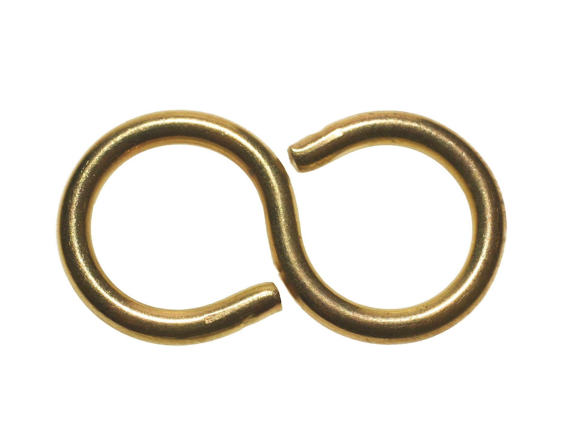 Closed 'S' Hook Brass 38mm